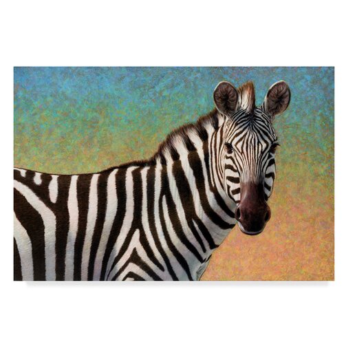 Trademark Art 'Portrait Of A Zebra' Print on Wrapped Canvas | Wayfair